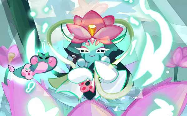 Lotus Dragon Cookie (Cookie Run) video game Cookie Run: OvenBreak HD Desktop Wallpaper | Background Image