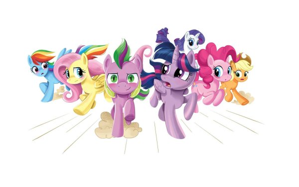 Comics My Little Pony: A Pony Named Spike My Little Pony Twilight Sparkle Spike Fluttershy Rainbow Dash Pinkie Pie Applejack Rarity HD Wallpaper | Background Image