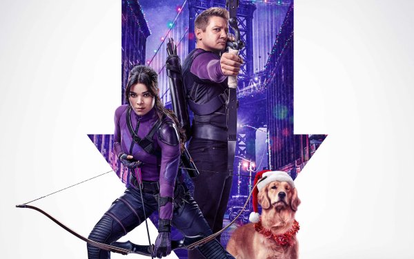 TV Show Hawkeye Jeremy Renner Kate Bishop Clint Barton Lucky the Pizza Dog HD Wallpaper | Background Image