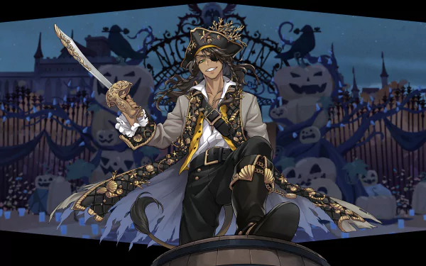 pirate Leona Kingscholar video game Twisted Wonderland HD Desktop Wallpaper | Background Image