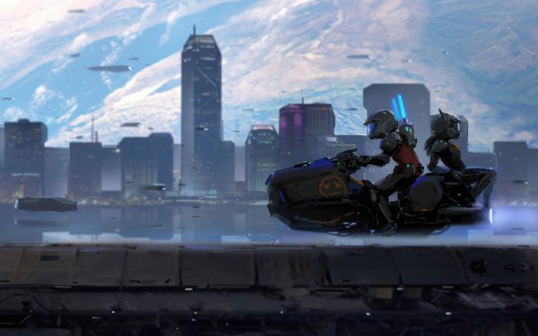 Sci Fi Futuristic Vehicle City HD Wallpaper | Background Image