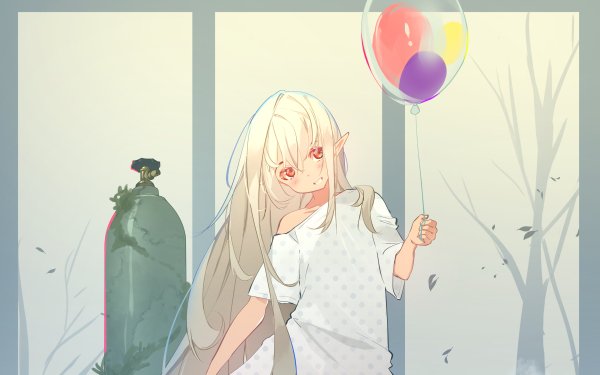 Anime Girl Blonde Long Hair HD Wallpaper | Background Image