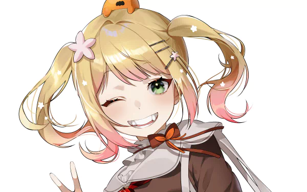 wink hololive Momosuzu Nene Anime Virtual Youtuber HD Desktop Wallpaper | Background Image