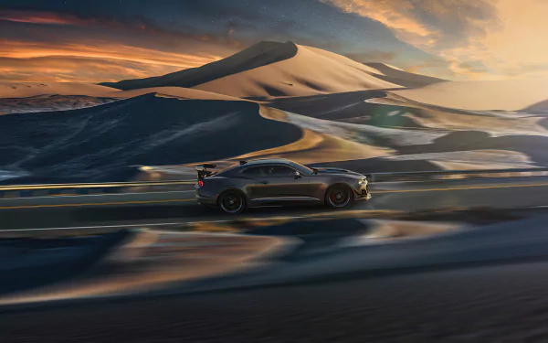desert muscle car vehicle Chevrolet Camaro ZL1 HD Desktop Wallpaper | Background Image