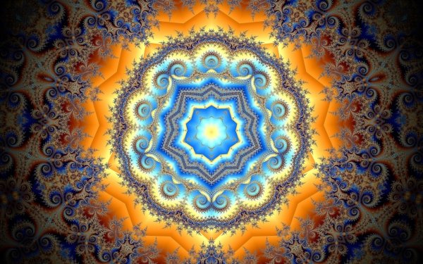 Abstract Fractal Mandala HD Wallpaper | Background Image