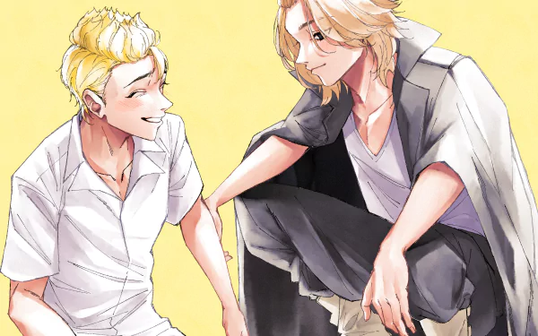 Mikey Manjiro Sano Takemichi Hanagaki Anime Tokyo Revengers HD Desktop Wallpaper | Background Image