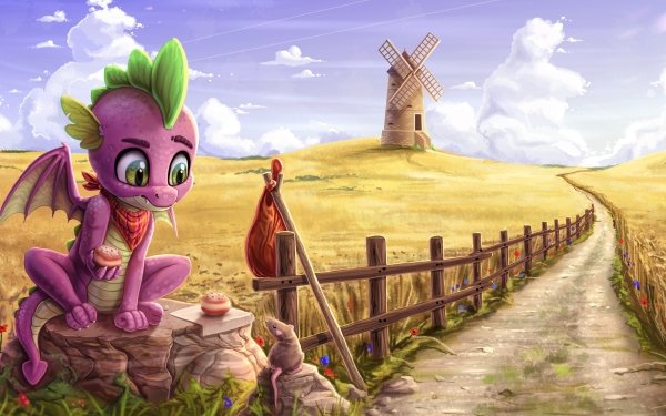 TV Show My Little Pony: Friendship is Magic My Little Pony Spike Dragon Windmill HD Wallpaper | Background Image