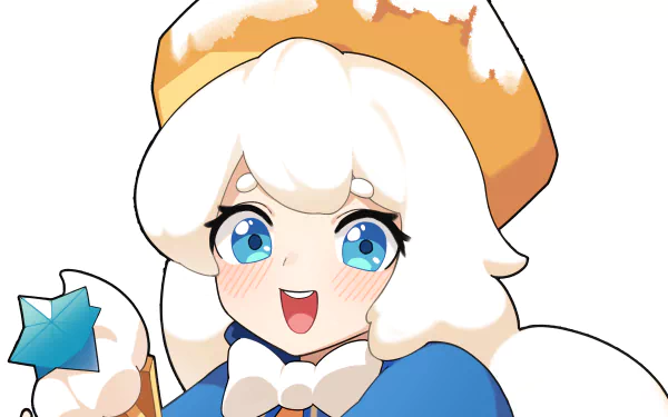 Cream Puff Cookie (Cookie Run) video game COOKIE RUN: KINGDOM HD Desktop Wallpaper | Background Image