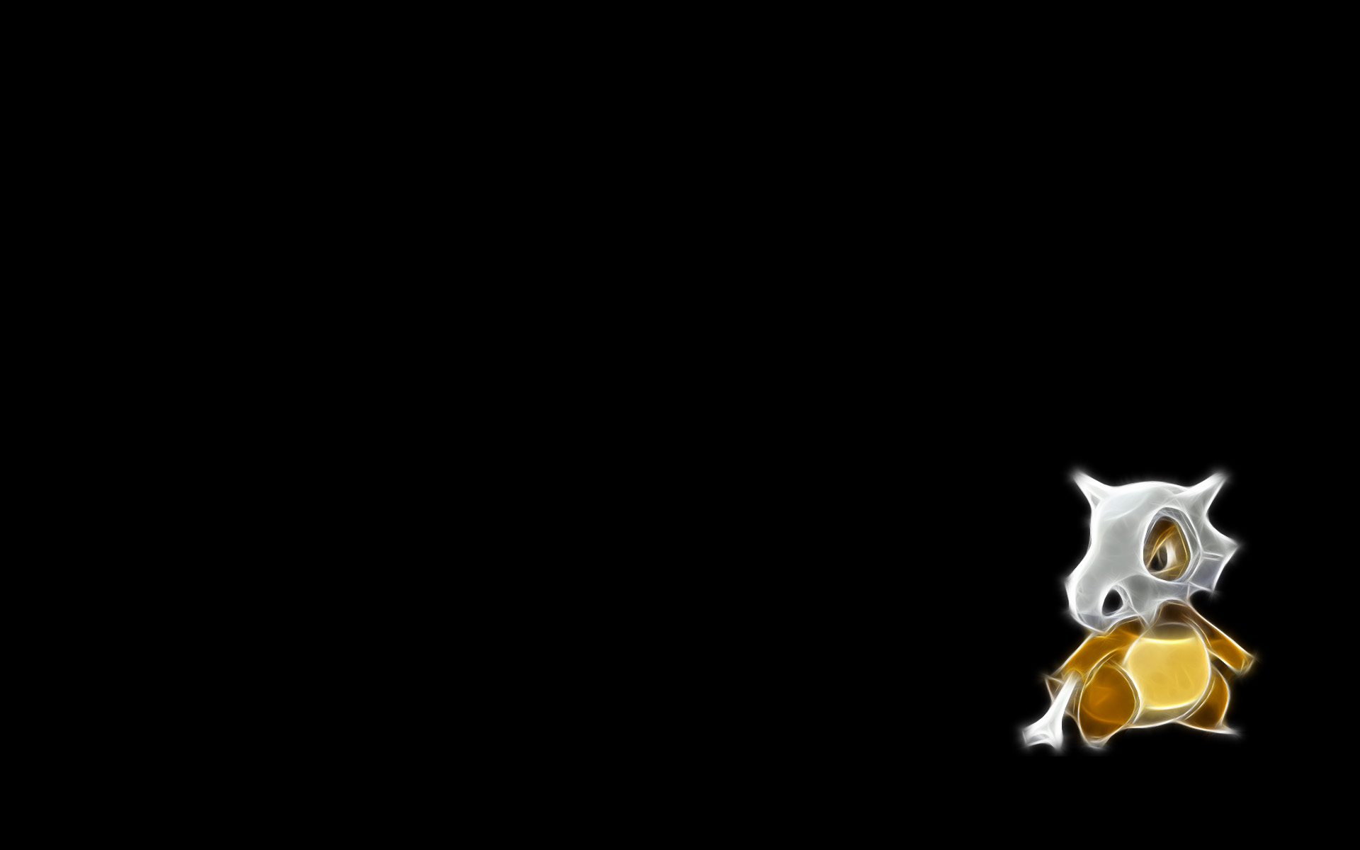 Cubone, a ground Pokémon from the anime Pokémon, featured in a desktop wallpaper.