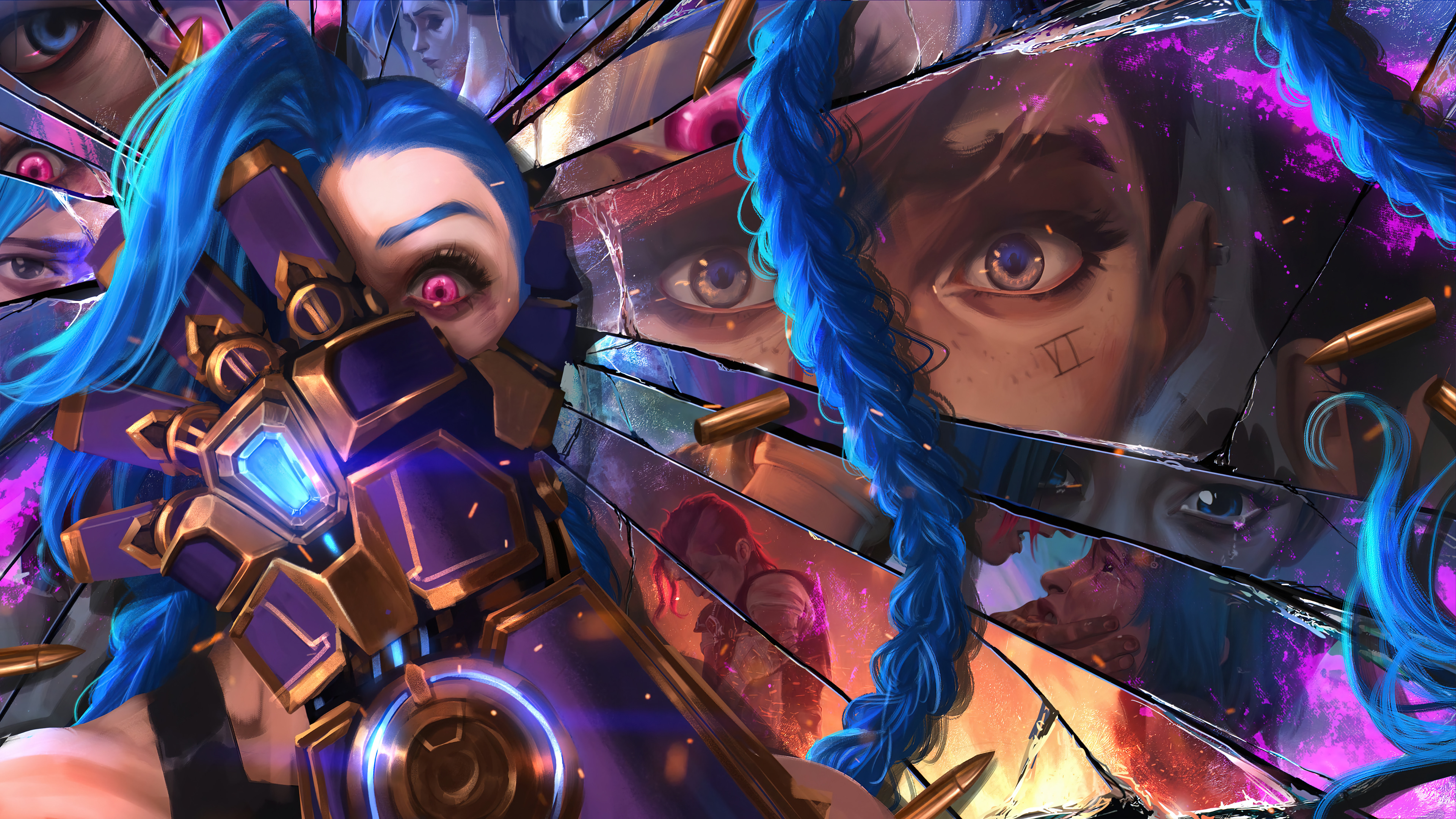 Arcane Wallpaper 4K Jinx Vi League of Legends 6960