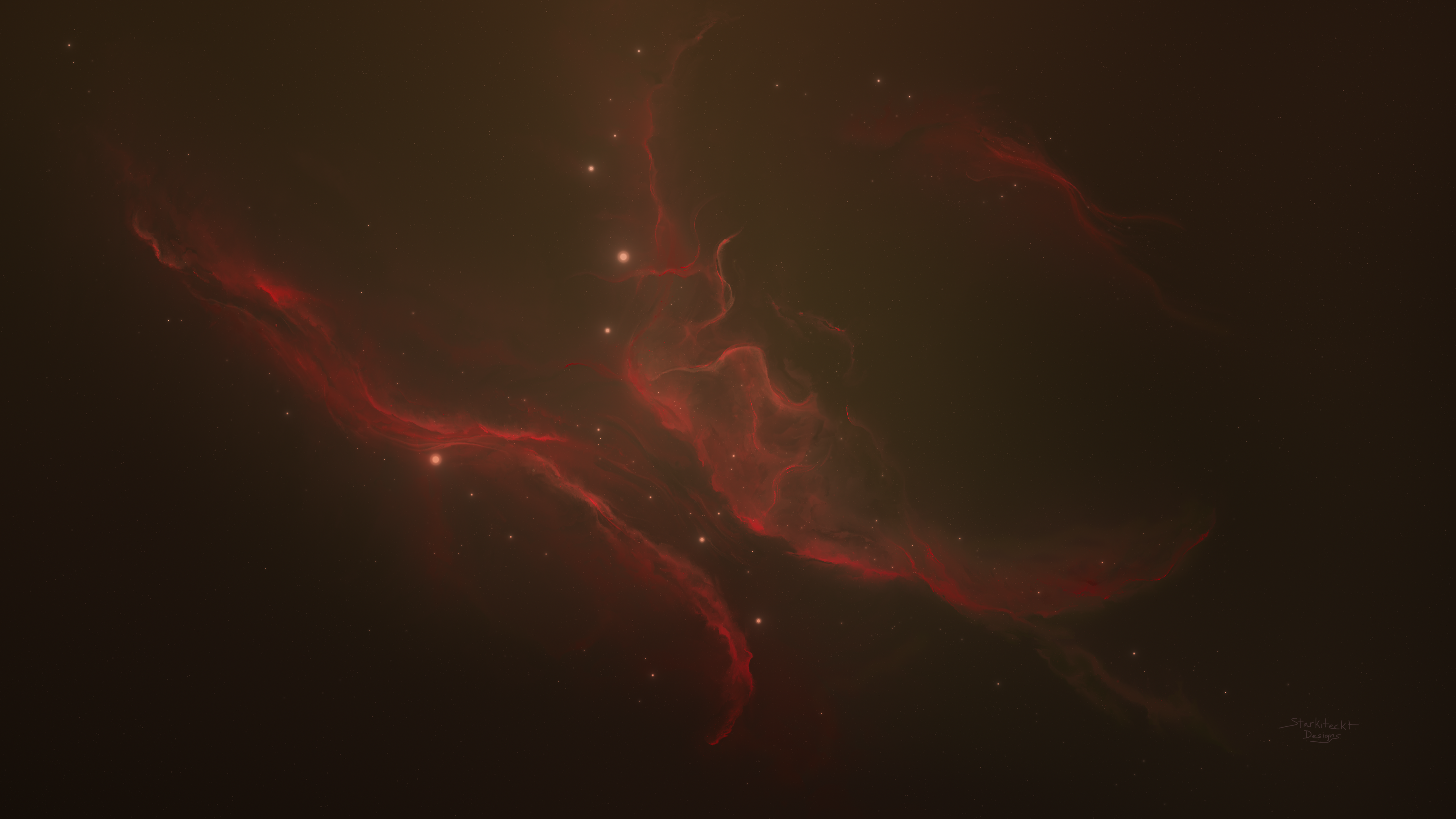 Eden Nebula 4 - Red by Starkiteckt