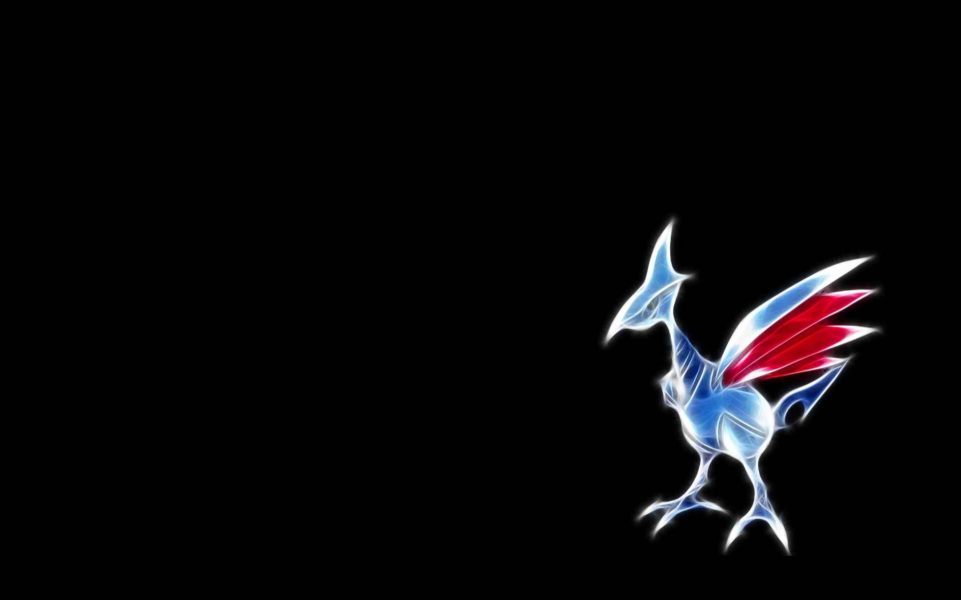 Steel and flying Pokémon Skarmory from the anime Pokémon in a desktop wallpaper.