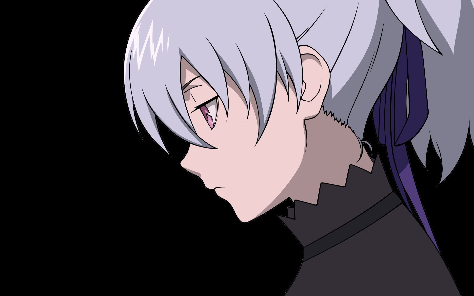 Yin from Darker Than Black, an anime character with dark and mysterious features.