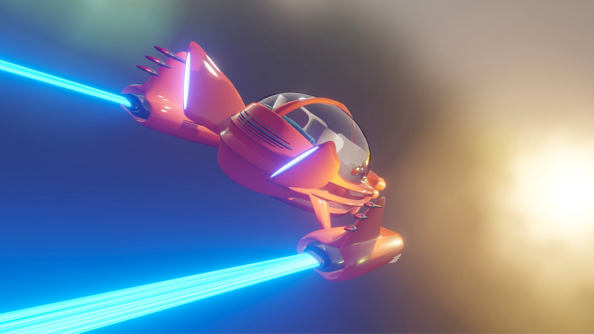 Retro sci-fi flying car by KARMADESIGNER