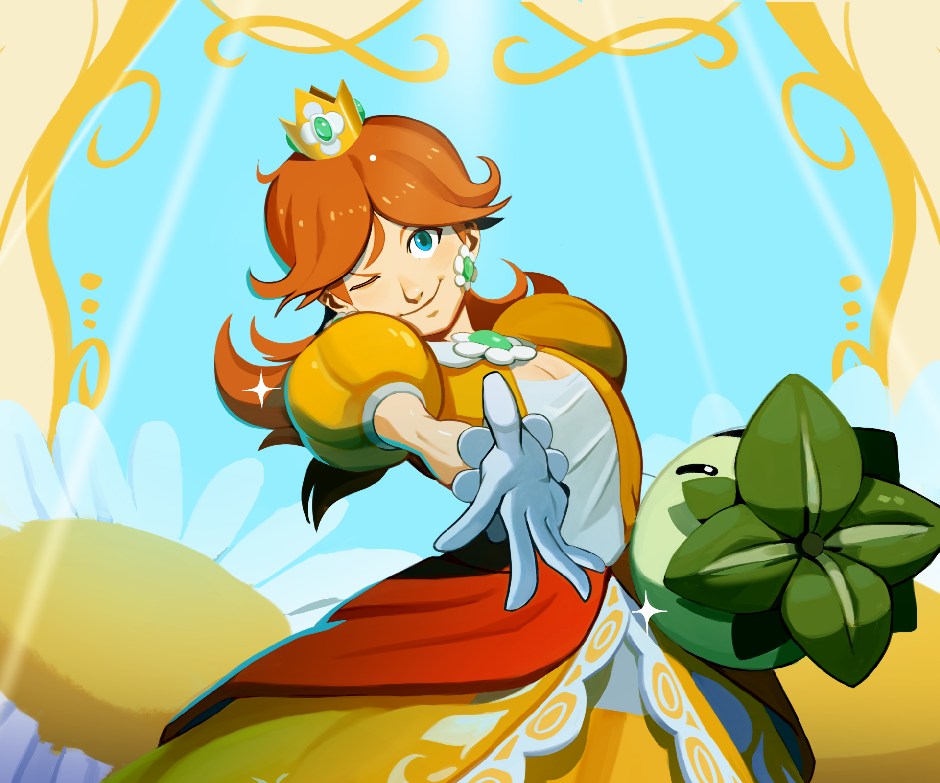 Download Princess Daisy Video Game Super Mario Bros. HD Wallpaper