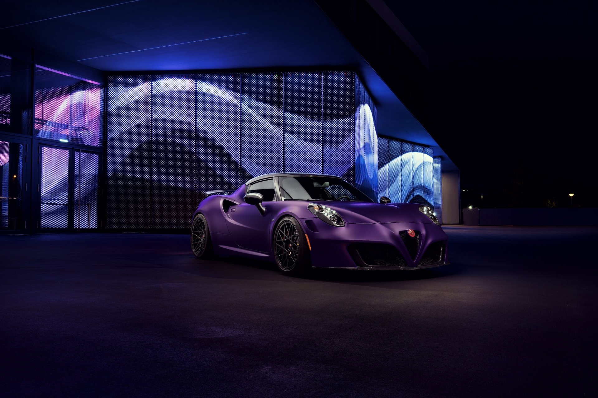 Download Purple Car Vehicle Alfa Romeo 4C 4k Ultra HD Wallpaper