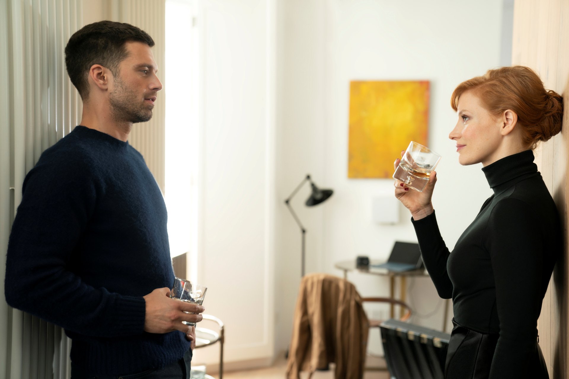 Download Sebastian Stan Jessica Chastain Movie The 355 4k Ultra HD Wallpaper