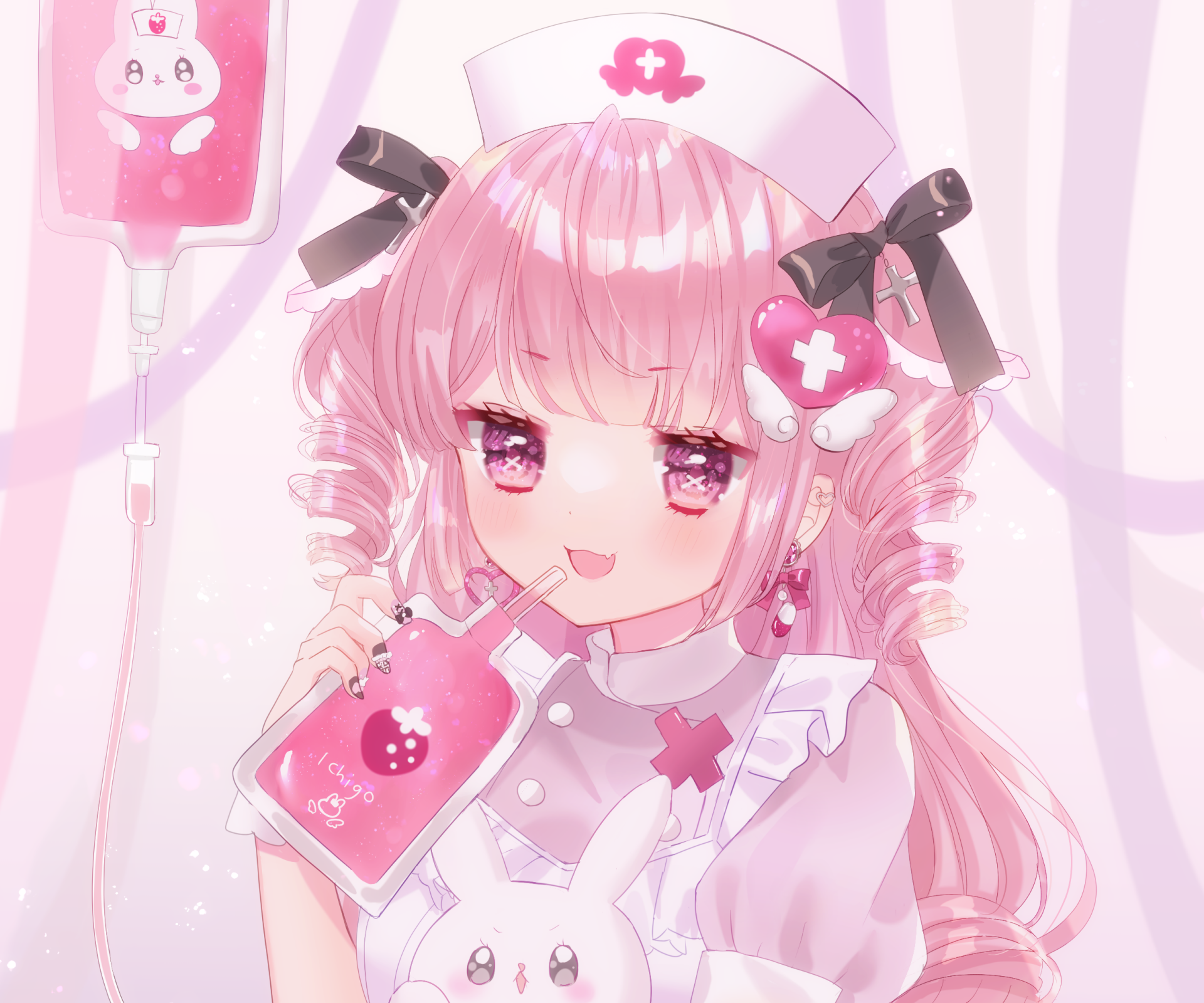 Download Pink Hair Nurse Anime Girl Anime Girl HD Wallpaper