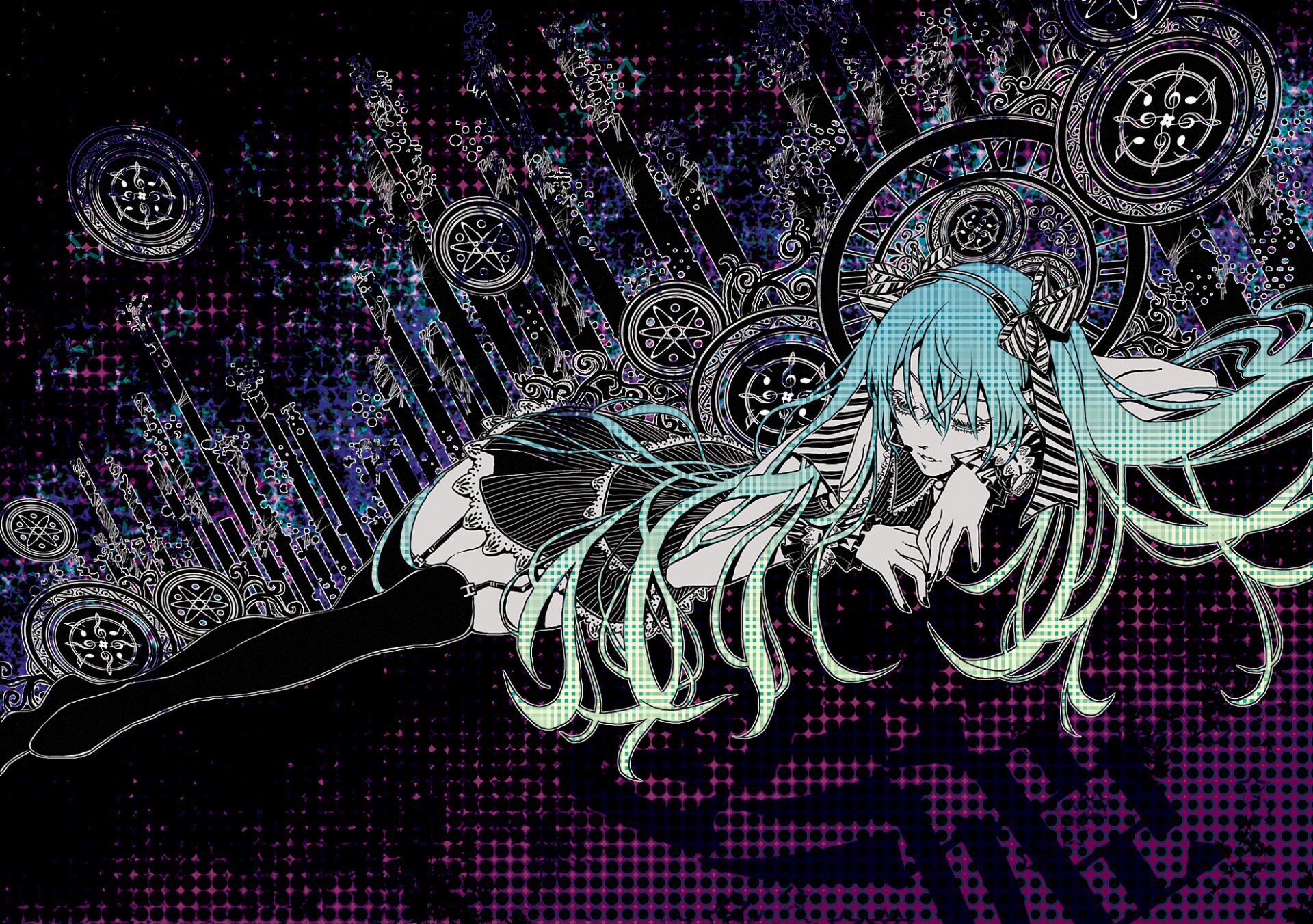 Hatsune Miku HD Wallpaper: Captivating Anime Elegance by Azuma Yuuhi
