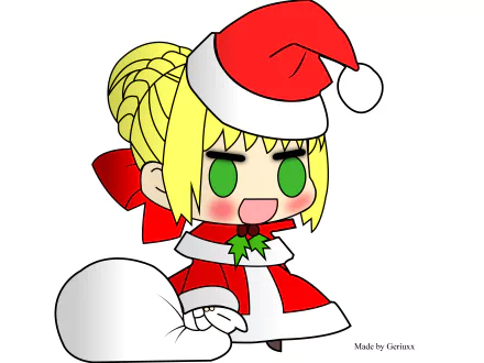 santa hat Anime Padoru HD Desktop Wallpaper | Background Image
