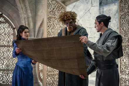 Loial (The Wheel Of Time) Lan Mandragoran Daniel Henney Hammed Animashaun Moiraine Damodred Rosamund Pike TV Show The Wheel of Time HD Desktop Wallpaper | Background Image