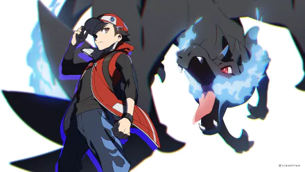 Mega Charizard X (Pokémon) Red (Pokémon) Anime Pokemon HD Desktop Wallpaper | Background Image