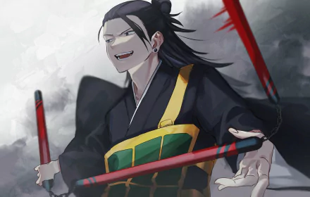 Suguru Geto Anime Jujutsu Kaisen 0 Nunchaku HD Desktop Wallpaper | Background Image