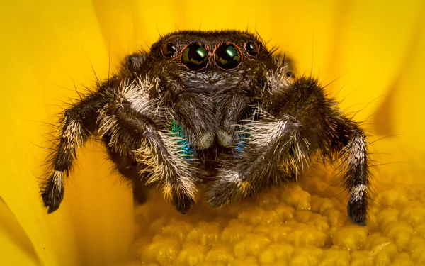 macro Animal jumping spider HD Desktop Wallpaper | Background Image