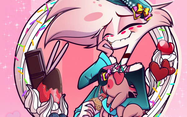 Angel Dust (Hazbin Hotel) TV Show Hazbin Hotel HD Desktop Wallpaper | Background Image