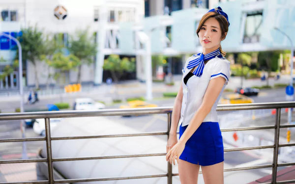 depth of field uniform woman asian HD Desktop Wallpaper | Background Image
