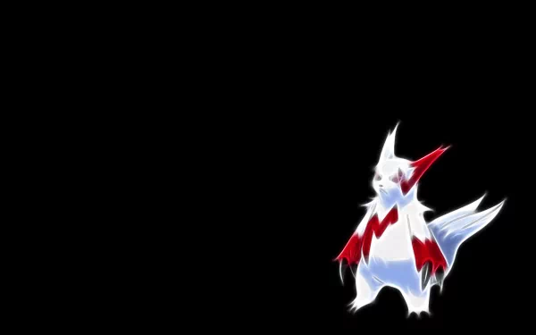 HD PC desktop wallpaper featuring Zangoose, the agile Pokémon, depicted in a sleek, dynamic anime style against a black background.