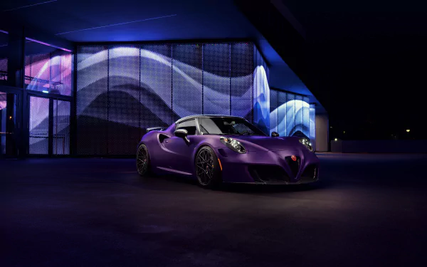 purple car vehicle Alfa Romeo 4C HD Desktop Wallpaper | Background Image