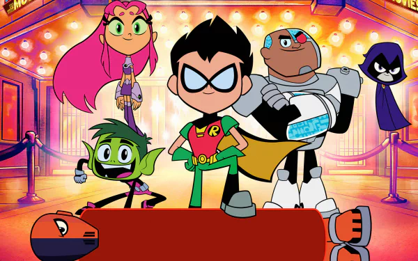 Deathstroke Raven (DC Comics) Cyborg (DC Comics) Garfield Logan Beast Boy Starfire (DC Comics) Dick Grayson Robin (DC Comics) movie Teen Titans Go! To the Movies HD Desktop Wallpaper | Background Image