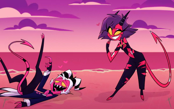 Moxxie (Helluva Boss) Millie (Helluva Boss) TV Show helluva boss HD Desktop Wallpaper | Background Image