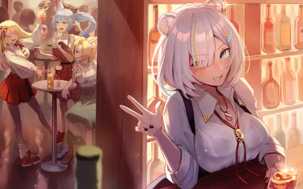 hololive Yukihana Lamy Shishiro Botan Omaru Polka Momosuzu Nene Anime Virtual Youtuber HD Desktop Wallpaper | Background Image