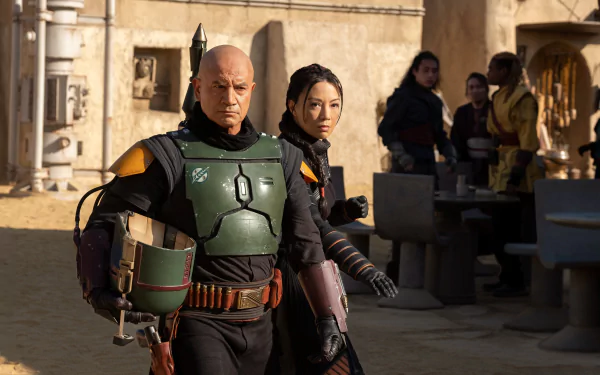 Temuera Morrison Ming-Na Wen Fennec Shand Boba Fett movie The Book of Boba Fett HD Desktop Wallpaper | Background Image