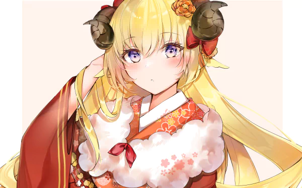 hololive Tsunomaki Watame Anime Virtual Youtuber HD Desktop Wallpaper | Background Image