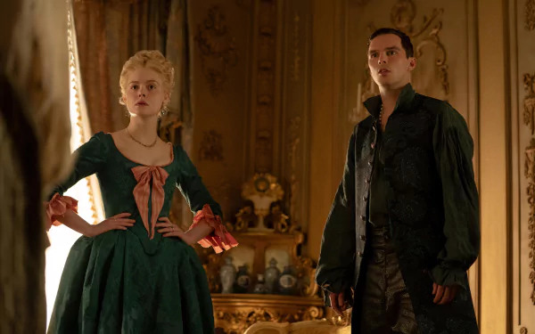 Elle Fanning Nicholas Hoult TV Show The Great HD Desktop Wallpaper | Background Image