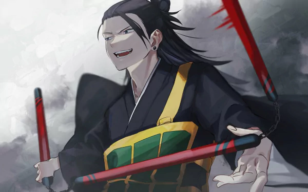 Suguru Geto Anime Jujutsu Kaisen 0 Nunchaku HD Desktop Wallpaper | Background Image