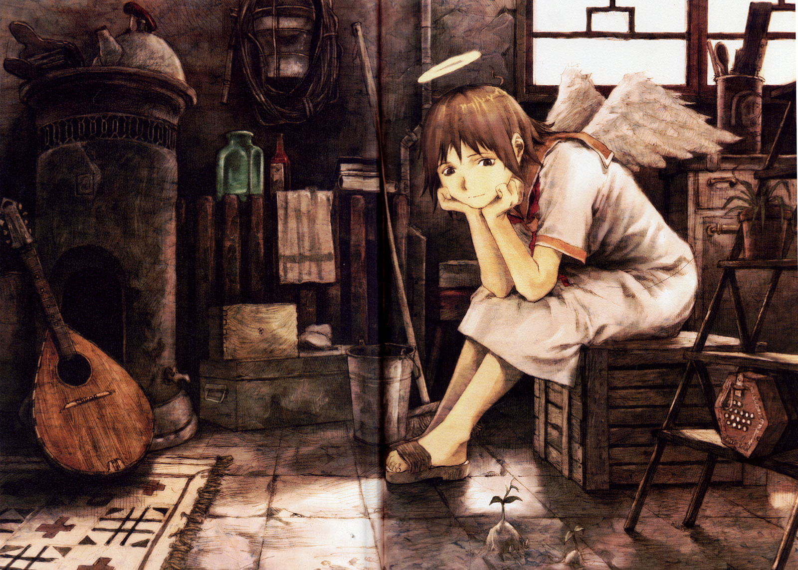 Download Anime Haibane Renmei HD Wallpaper by Yoshitoshi Abe