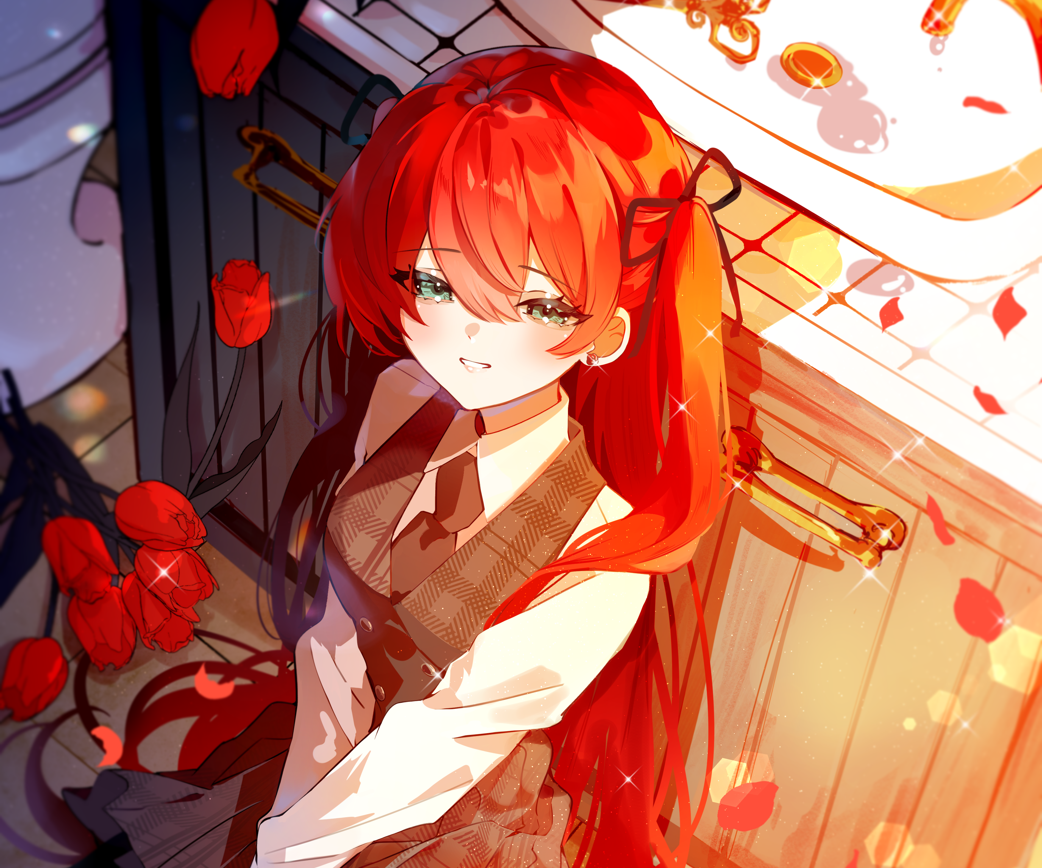 Red Hair Anime Girl : r/medibangpaint