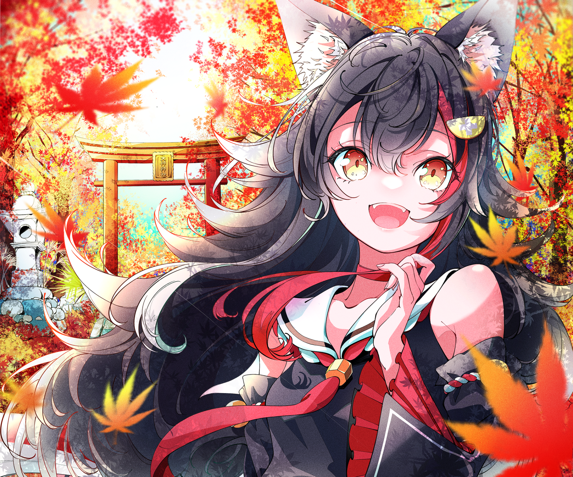 Download Hololive Ookami Mio Anime Virtual Youtuber HD Wallpaper