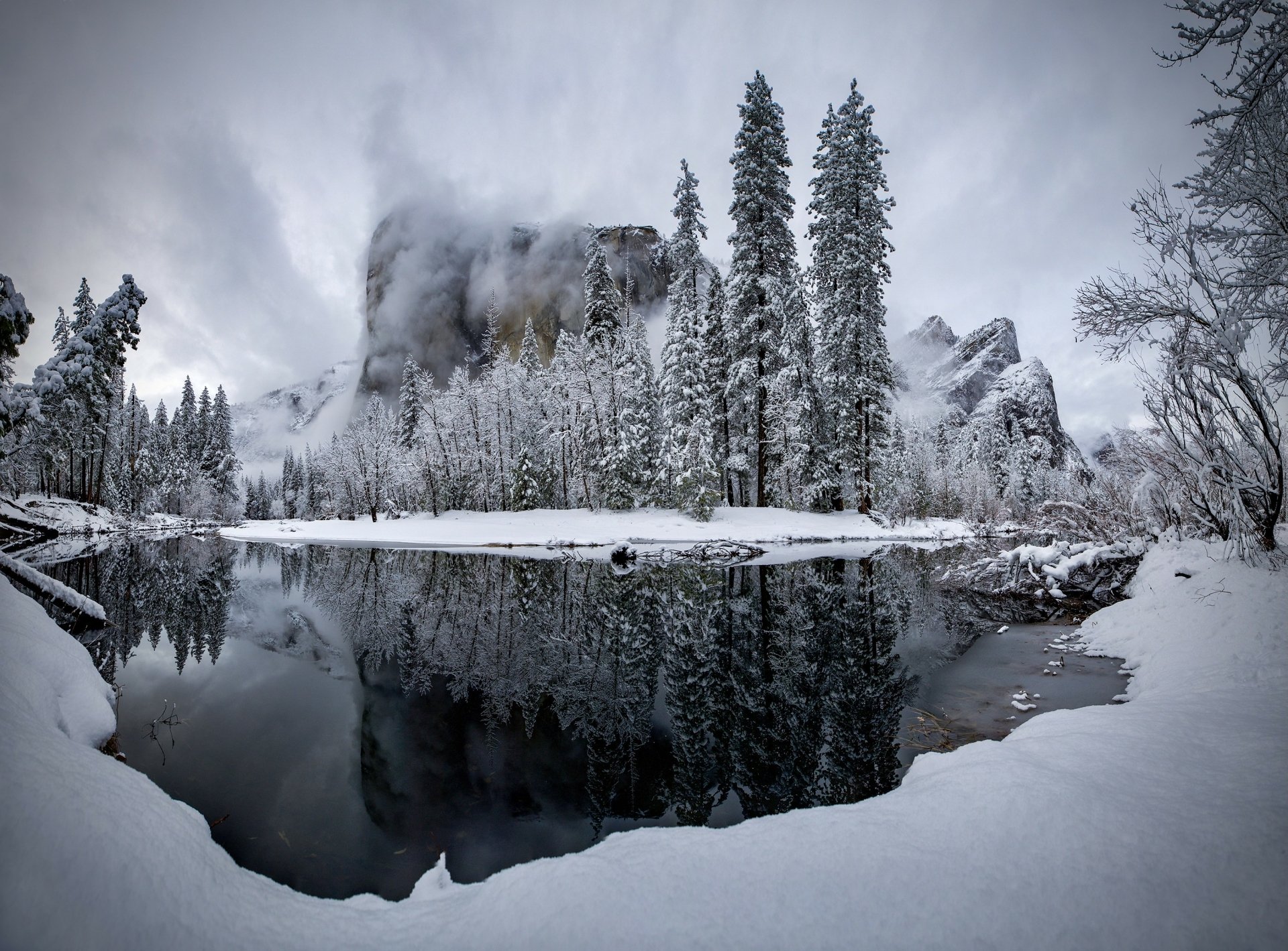 Download Winter Nature Yosemite National Park HD Wallpaper by John Fox