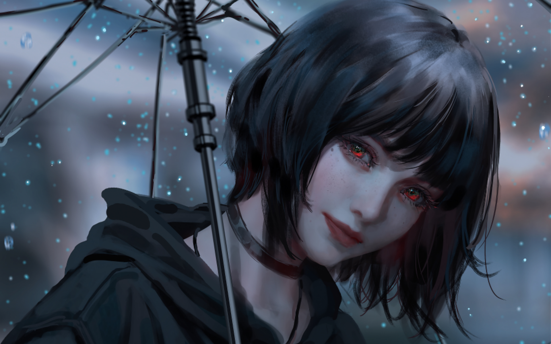 Girl with black hair by krzychumen on DeviantArt