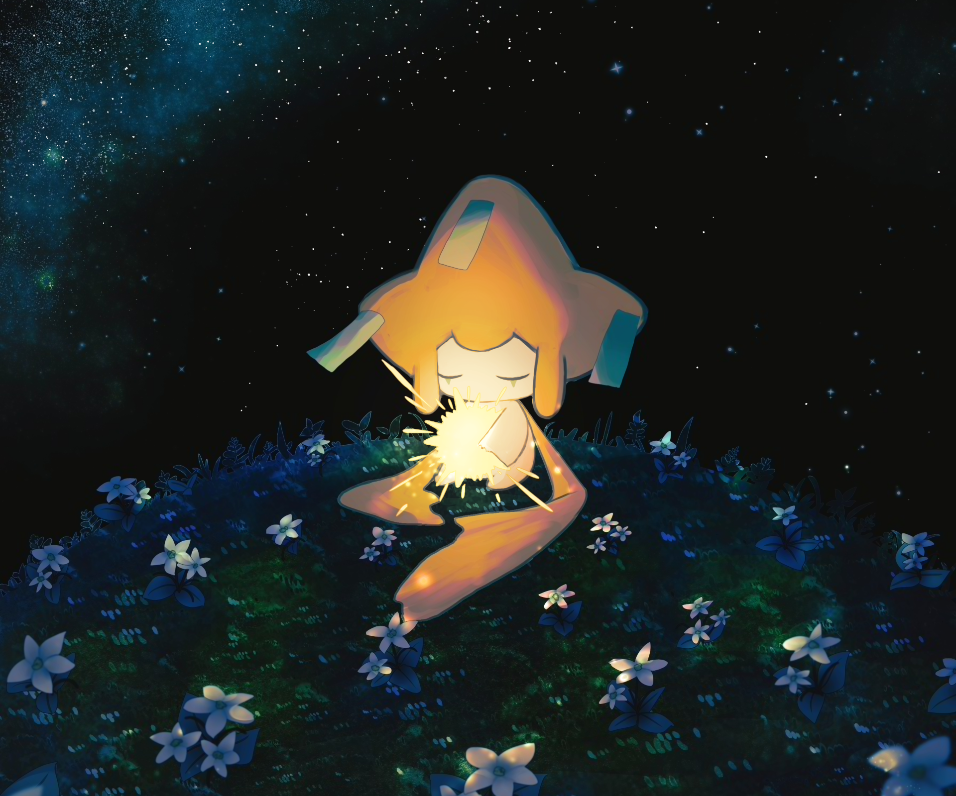 Download Jirachi (Pokémon) Legendary Pokémon Anime Pokemon HD Wallpaper