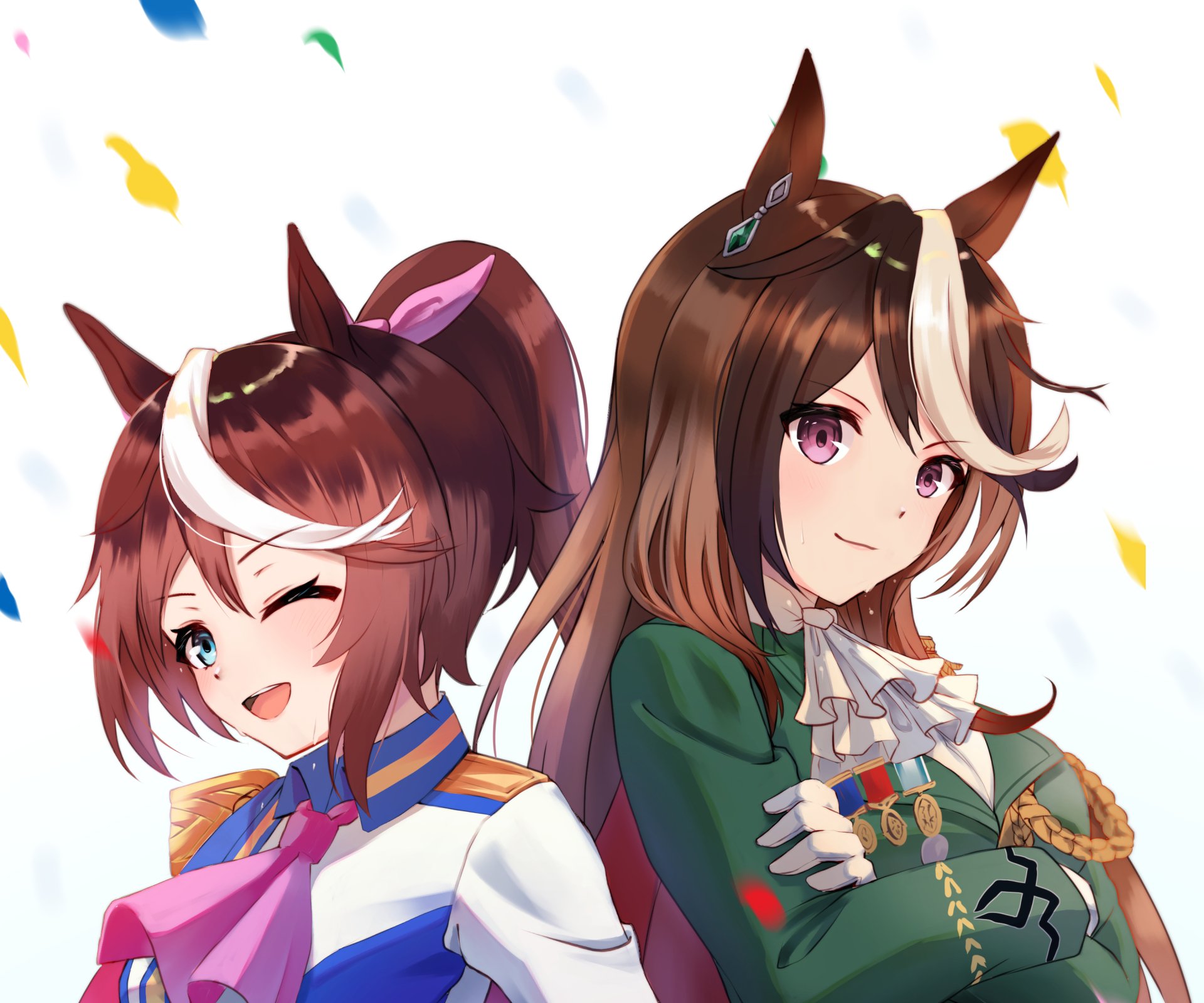 Download Tokai Teio Symboli Rudolf Anime Uma Musume: Pretty Derby HD Wallpaper