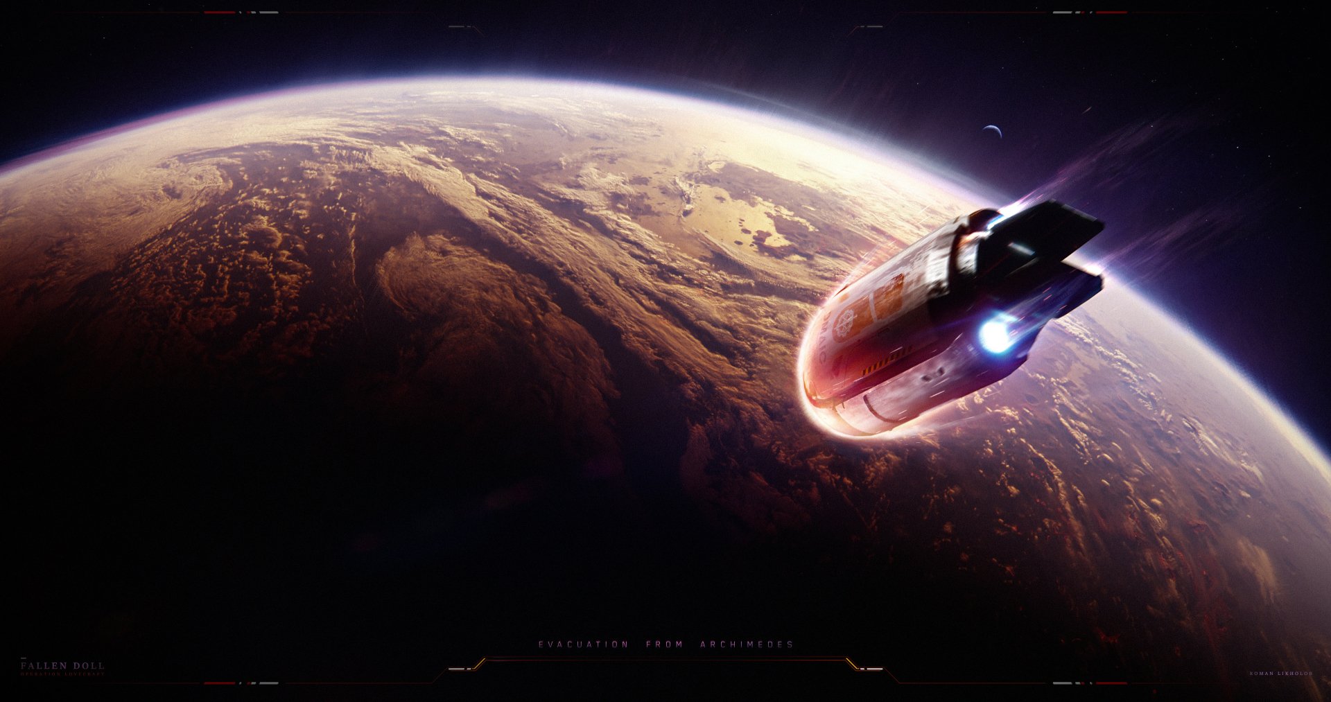 Download Sci Fi Spaceship HD Wallpaper by Roman Likholob