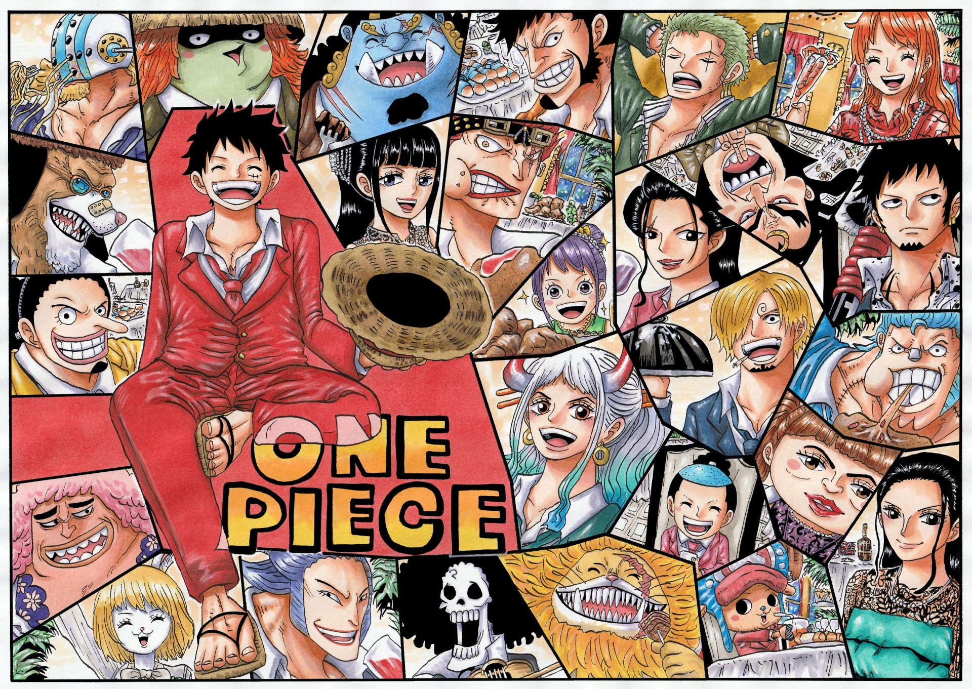 Download Yamato (One Piece) Trafalgar Law Franky (One Piece) Eustass Kid Sanji (One Piece) Usopp (One Piece) Roronoa Zoro Nami (One Piece) Tony Tony Chopper Nico Robin Brook (One Piece) Carrot (One Piece) Jinbe (One Piece) Monkey D. Luffy Anime One Piece HD Wallpaper by Riku