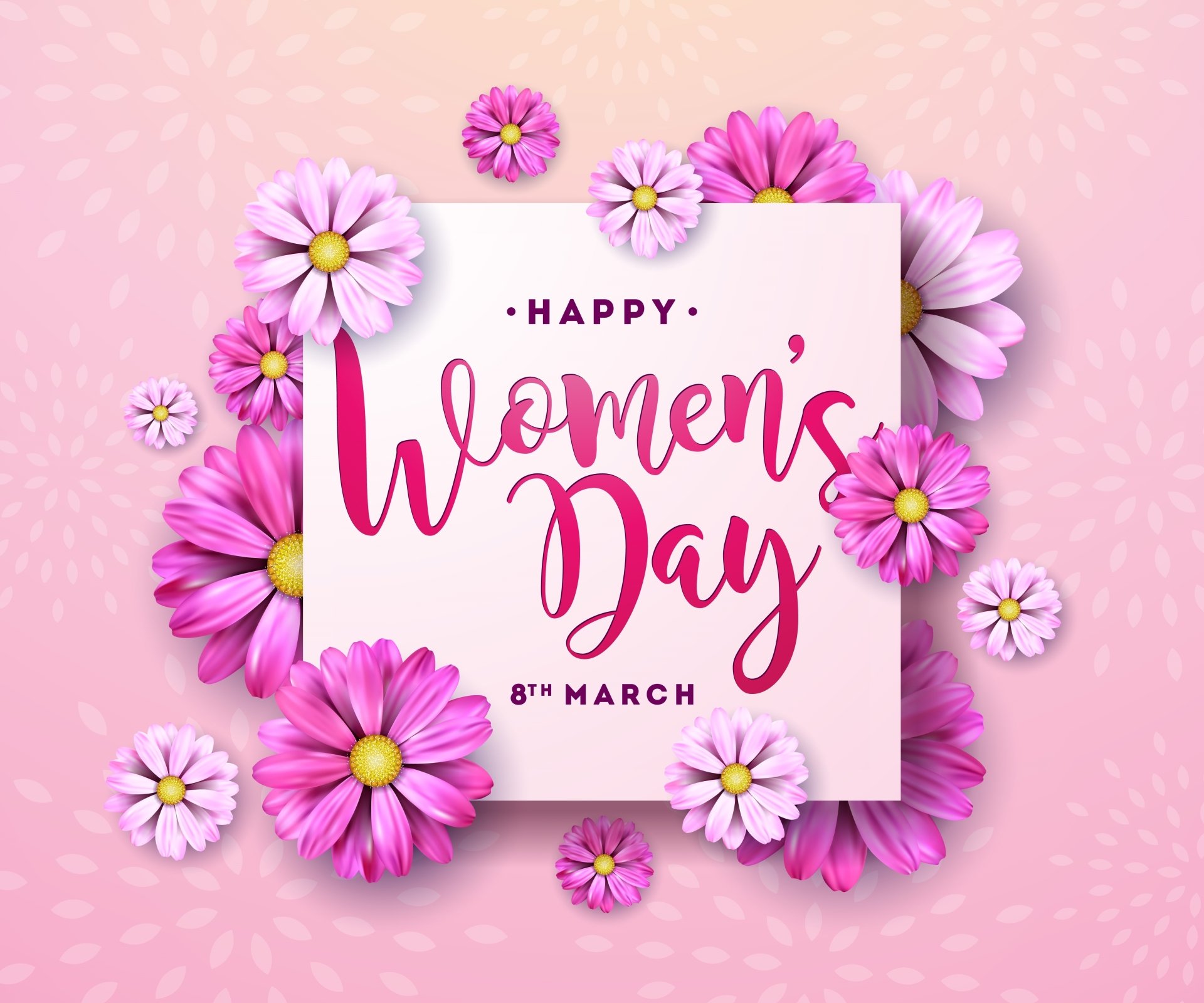 Download Pink Flower Happy Womens Day Holiday Womens Day 4k Ultra Hd Wallpaper 9321