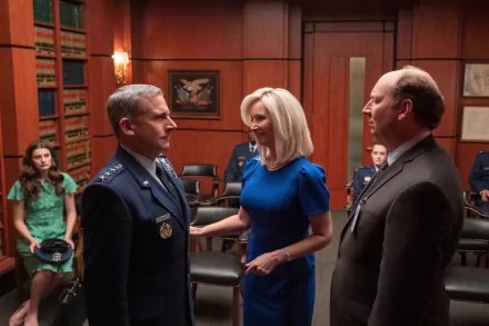 Maggie Naird Mark R. Naird Dan Bakkedahl Lisa Kudrow Steve Carell Diana Silvers TV Show Space Force HD Desktop Wallpaper | Background Image